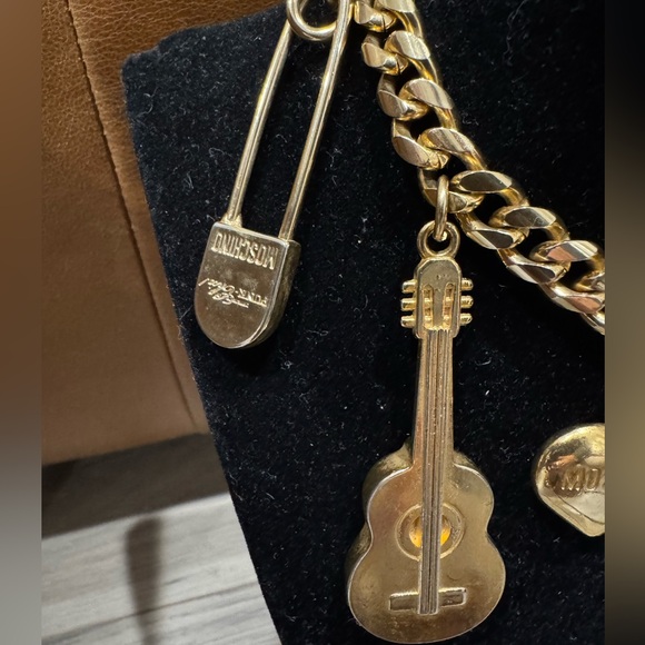 Moschino Vintage Gold Musical Charm Bracelet/Anklet/Bag Charm - Picture 2 of 5